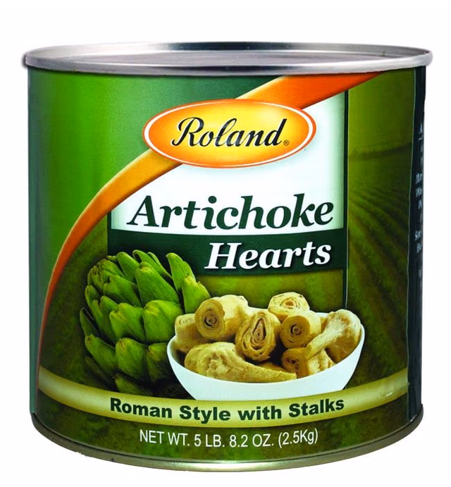 Roland Foods Roman Style Artichoke Hearts with Stalks, Specialty Imported Food, 5 Lb 8 Oz Can