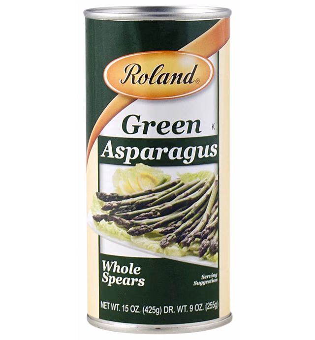 Roland Foods Whole Green Asparagus Spears, Specialty Imported Food, 14.1-Ounce Can