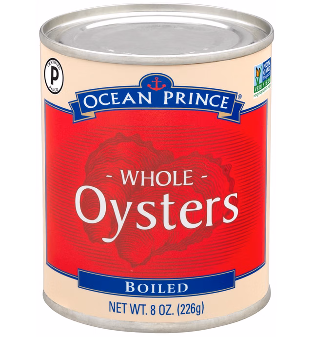 Ocean Prince Boiled Oysters, 8-Ounce Cans (Pack of 12)