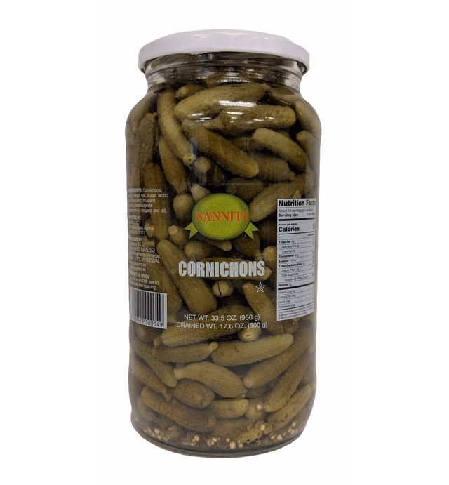 Sanniti Spanish Cornichons - 33.5 ounce