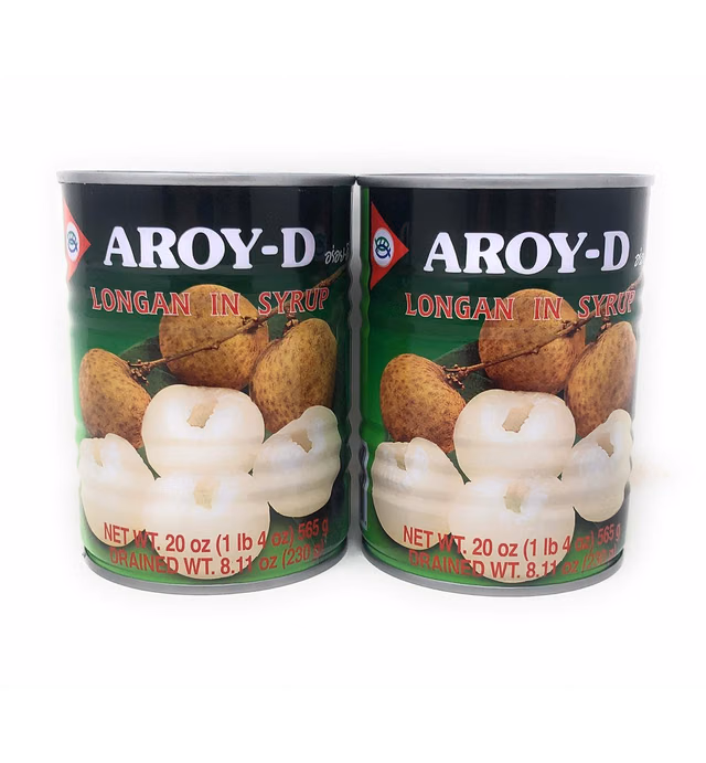 Aroy-D Longan in Syrup 20oz (565g), 2 pack