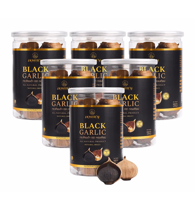 Homtiem Black Garlic 8.82 Oz (250g.), Whole Black Garlic Fermented for 90 Days (52.92 oz)