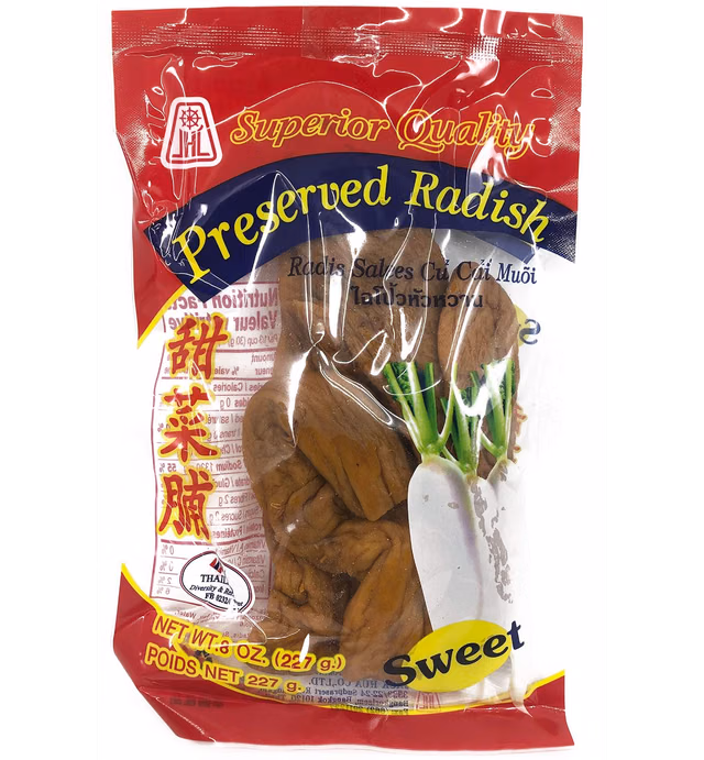 JHC Whole Preserved Radish Sweet 8Oz Product of Thailand