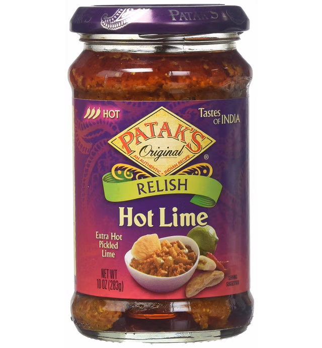 Patak's Hot Lime Relish Spicy & Fruity Extra Hot 10oz