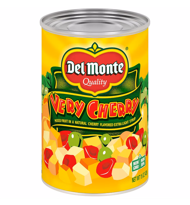 Del Monte Mixed Fruit In Light Syrup, Very Cherry, 15 Oz