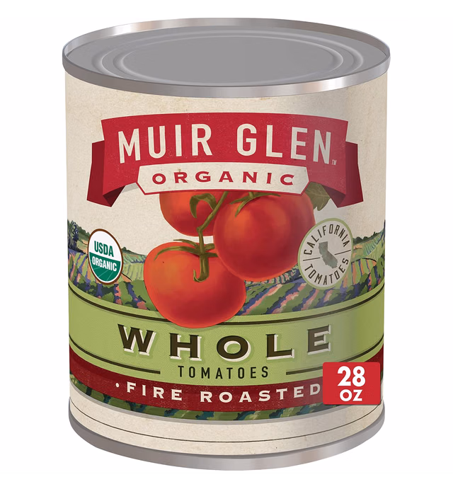 Muir Glen Organic Fire Roasted Whole Tomatoes, 28 oz