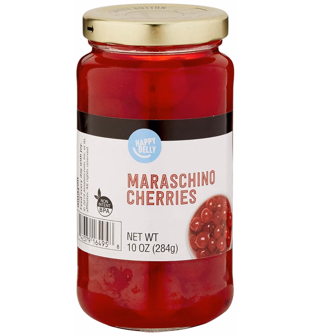 Amazon Brand - Happy Belly Maraschino Cherries, 10 Oz