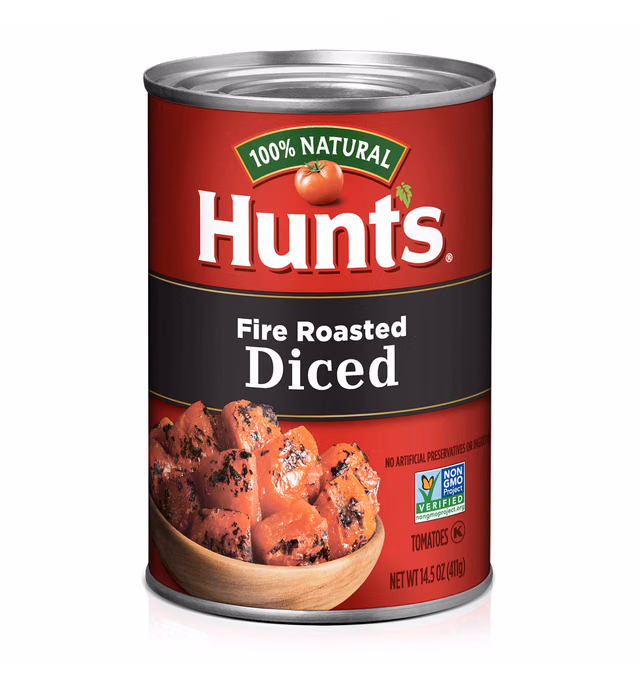 Hunt's Fire Roasted Diced Tomatoes, Keto Friendly, 14.5 oz