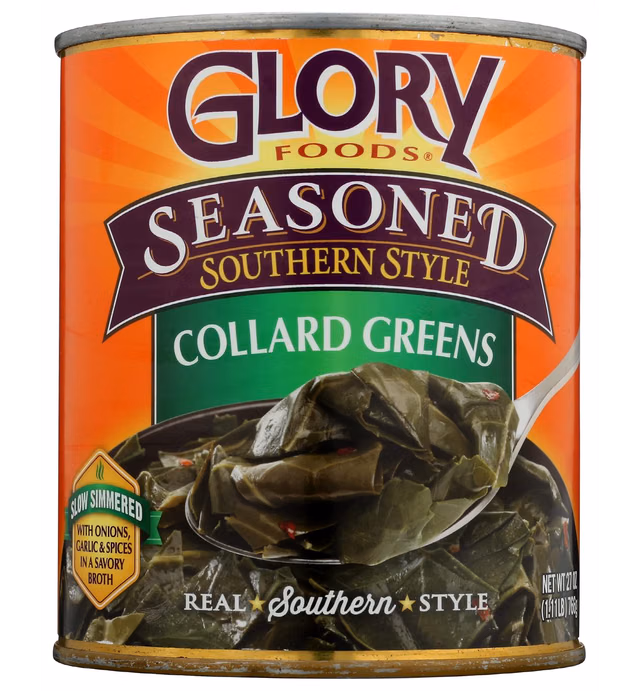 Glory Foods Seasoned Southern Style Collard Greens, 27 oz