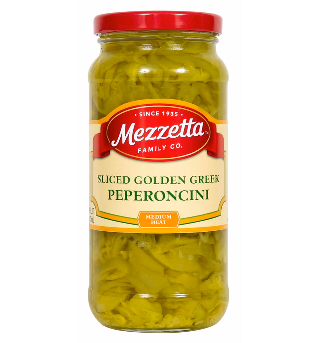 Mezzetta Golden Greek Peperoncini, Deli-Sliced, 16 Ounce