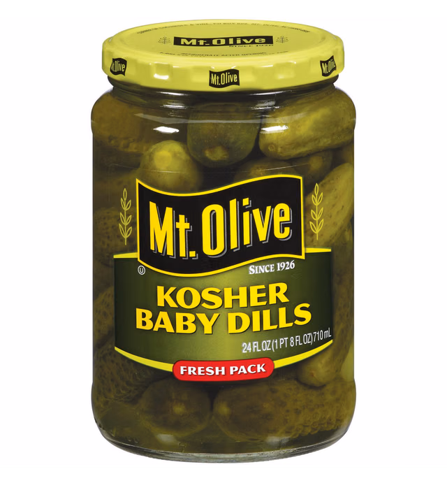 MT. OLIVE Kosher Baby Dills Fresh Pack Jar, 24 oz