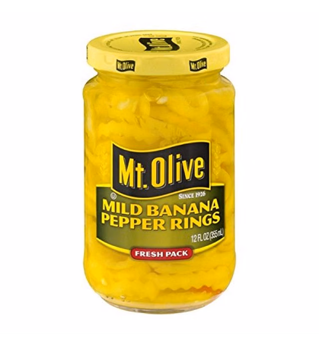 MT. OLIVE Mild Banana Pepper Rings Jar, 12 oz