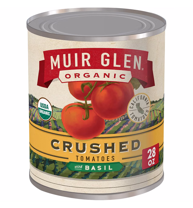 Muir Glen Organic Crushed Tomatoes With Basil, 28 oz