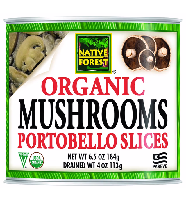Native Forest Organic Sliced Portobello Mushrooms, 6.5 Ounce (Pack of 12)