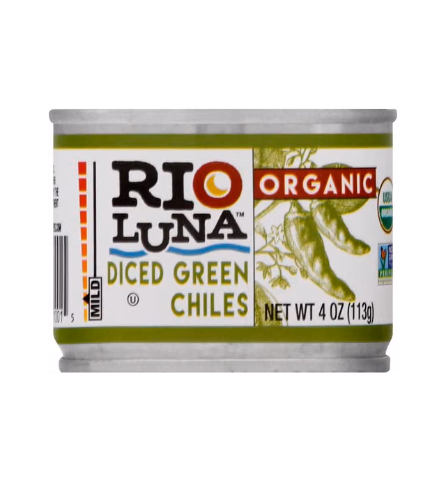 Rio Luna, Organice Diced Green Chile, 4 Ounce