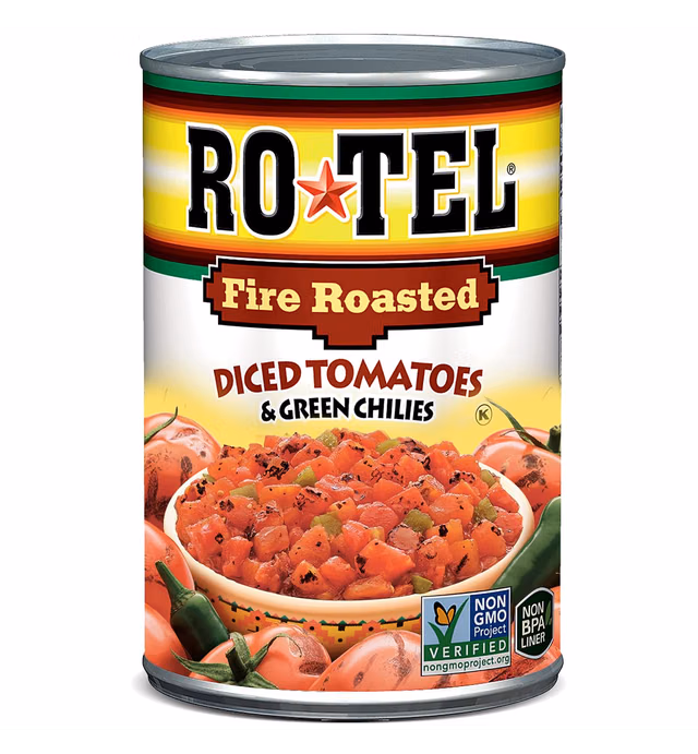 RO-TEL Fire Roasted Diced Tomatoes and Green Chilies, 10 oz