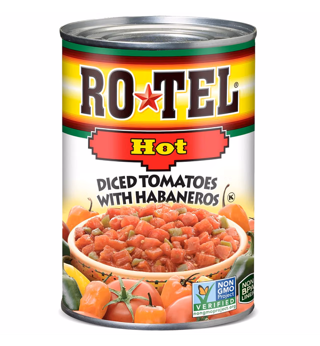 Ro-Tel Hot Diced Tomatoes with Habaneros, 10 Oz