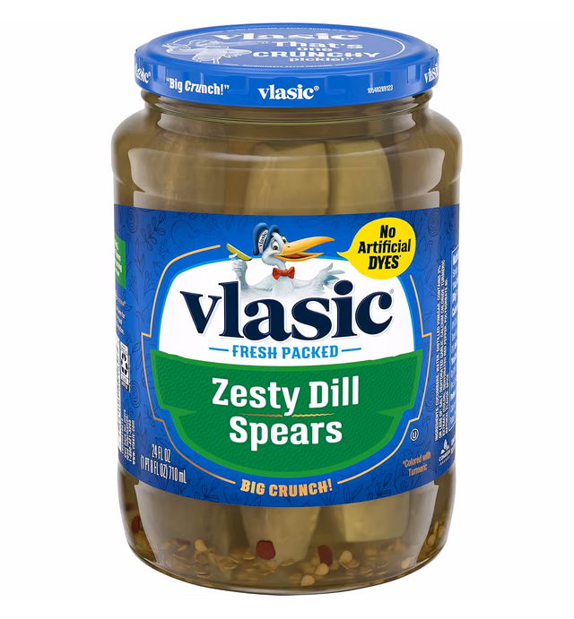 Vlasic Pickle Spears, Zesty Dill, 24 oz