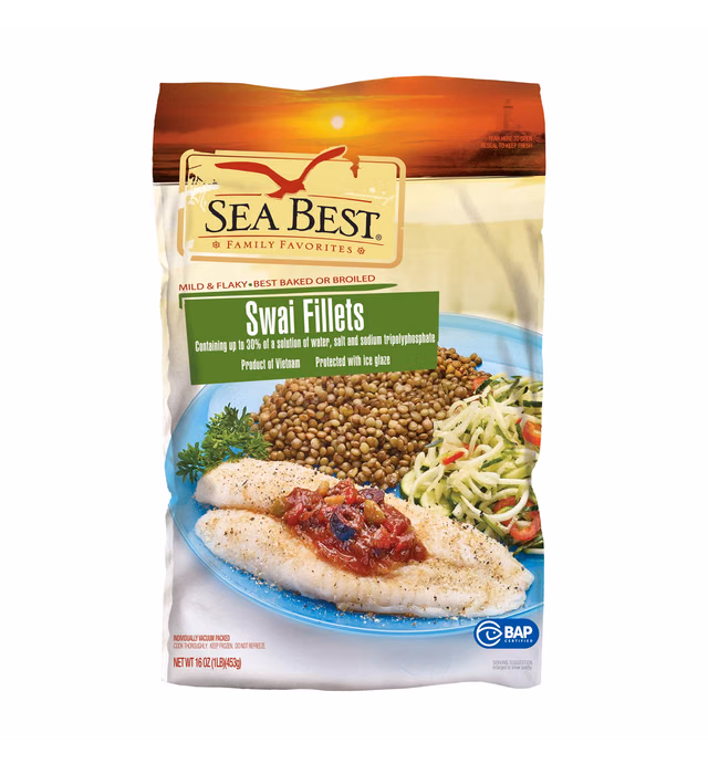 Sea Best Swai Fillets, 16 Ounce (Pack of 12)