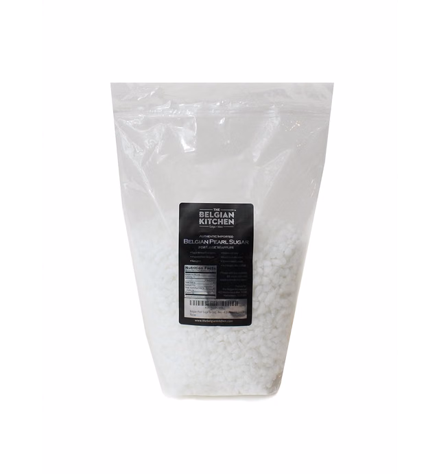Belgian Pearl Sugar for Liege Waffles - 4LB (64oz), GREAT value, resealable pouch, authentic, imported.