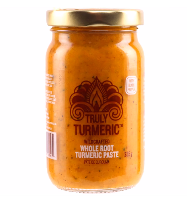 Truly Turmeric - Fresh Wildcrafted Whole Root Turmeric Paste, Non-GMO, Vegan and Keto Turmeric Spice for Cooking and Golden Milk - 8oz (235g) - Black Pepper