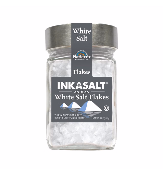NATIERRA InkaSalt White Salt Flakes | 5 Ounce