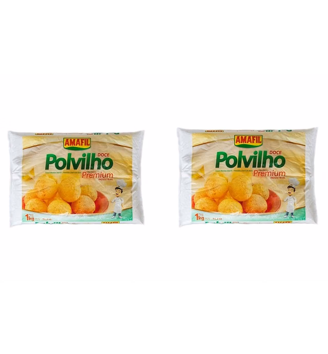 Manioc Starch - Polvilho Doce Premium - Amafil Manioc Starch - 2 Lbs (1 Kg) - GLUTEN-FREE -2 Pound (Pack of 2)