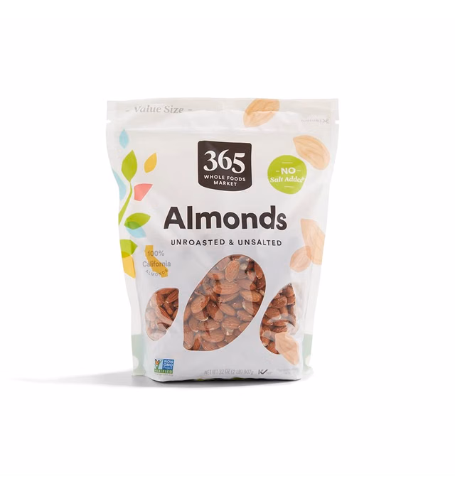 365 by Whole Foods Market, Raw California Almonds, 32 Ounce