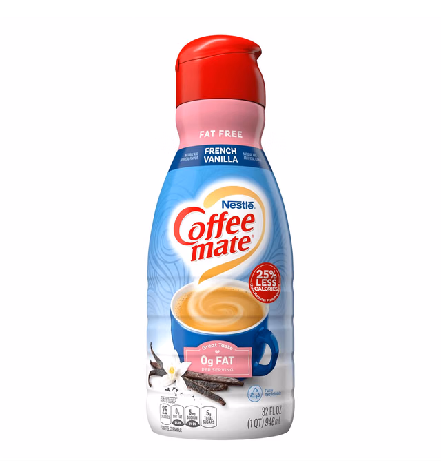 Nestle Coffee mate French Vanilla Fat Free Liquid Coffee Creamer