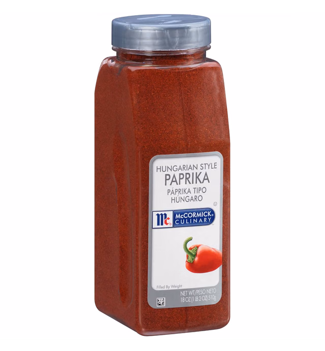 McCormick Culinary Hungarian Style Paprika, 18 oz - One 18 Ounce Container of Sweet Hungarian Paprika Powder for Culinary Professionals, Great for Rubs and Garnish