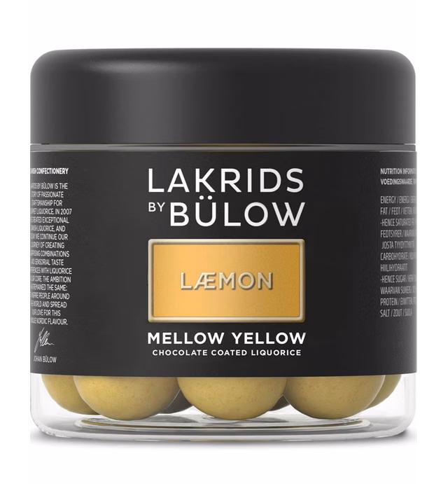 LAKRIDS BY BÜLOW - LÆMON - Mellow Yellow - 4.41 OZ - Soft Licorice Swirled in Luscious White Chocolate, Cream and Vanilla