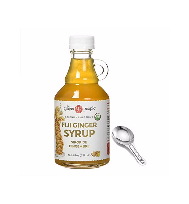 Fiji Ginger Syrup - 8 ounces with free metal spoon - By Ginger People Syrup