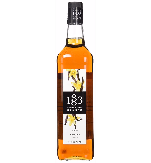 1883 Maison Routin - Vanilla Syrup - Made in France - Glass Bottle | 1 Liter (33.8 ounces)
