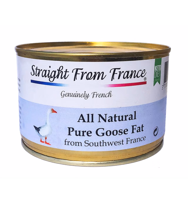 Straight from France All Natural Pure Goose Fat for Cooking from Southwest France Keto and Paleo Diet Friendly (12 Ounce (pack of 8))
