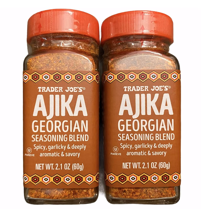 Trader Joe's Ajika Georgian Seasoning Blend (Pack of 2)- Spicy Garlicky & Deeply Aromatic & Savory, 2.1 Ounce (Pack of 2)