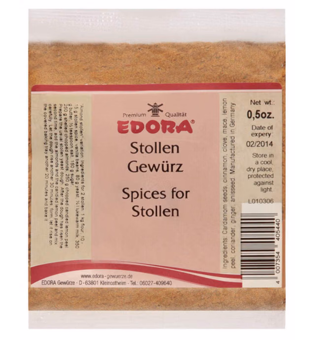Edora Stollen Spice. Stollen Gewürze