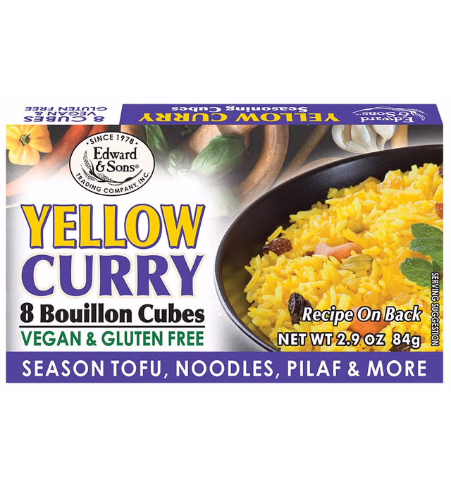 Edward & Sons Curry Cubes, Yellow, 2.9 Ounces (Pack of 12)