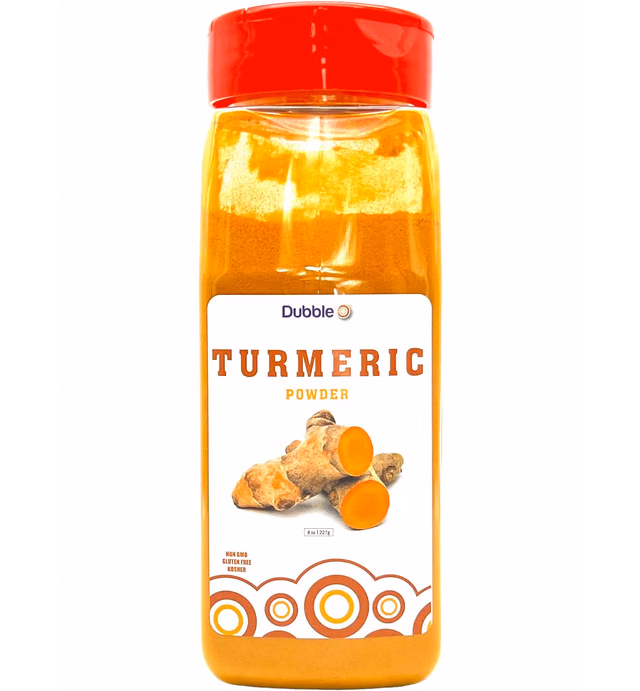Ground Turmeric Powder - 8 oz - Non GMO, Kosher, Halal, and Gluten Free - Dubble O Brand