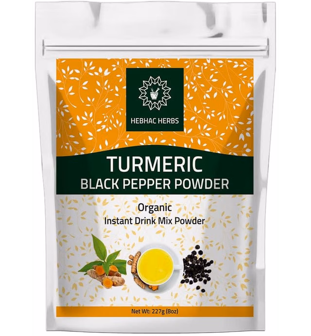 Turmeric Curcumin Powder with Black Pepper Powder 227g (8oz) - Instant Drink Mix Powder Turmeric Curcumin Powder | Instant Drink Mix Powder
