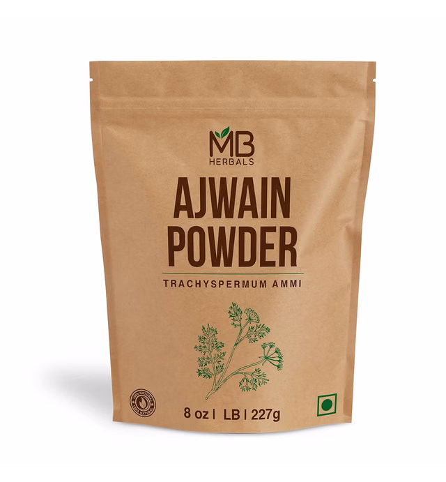 MB Herbals Ajwain Powder 8 oz (227 Gram / 0.5 LB) | Ajowan Powder | Carom Seed Powder | Trachyspermum ammi | Gluten Free | Non GMO