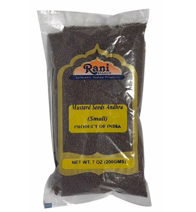 Rani Andra Mustard Seeds (Rai) Whole Spice (Rai Sarson) 7oz (200g) ~ All Natural | Gluten Friendly | NON-GMO | Vegan | Indian Origin
