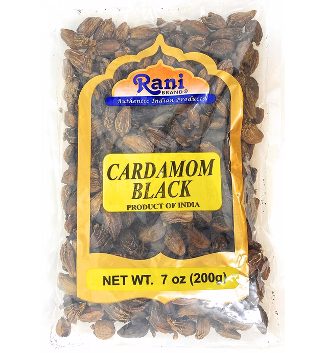 Rani Black Cardamom Pods (Kali Elachi) Whole Indian Spice 7oz (200g) ~ All Natural | Vegan | Gluten Friendly | NON-GMO | Indian Origin ~ Smokey | Tsaoko | Cao Guo | Bach Dan Khau | Badi