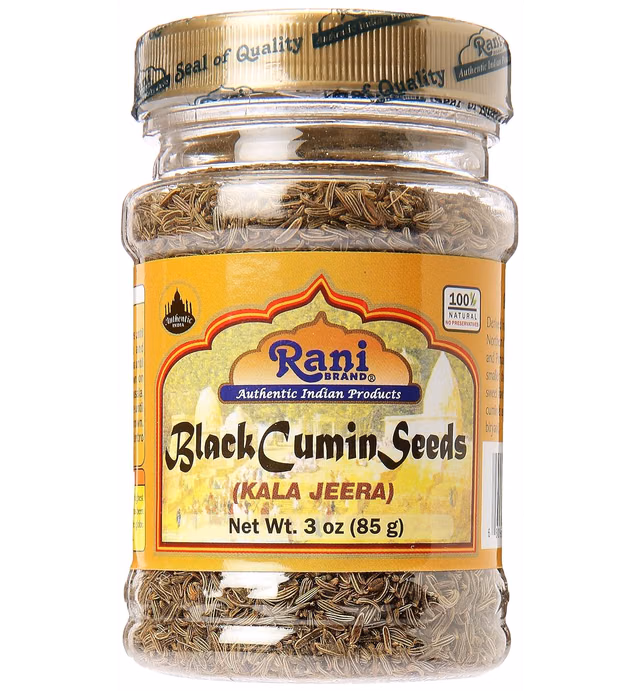 Rani Black Cumin Seeds (Kala Jeera / Bunium bulbocastanum) 3oz (85g) Natural ~ Gluten Friendly | NON-GMO | Vegan | Indian Origin