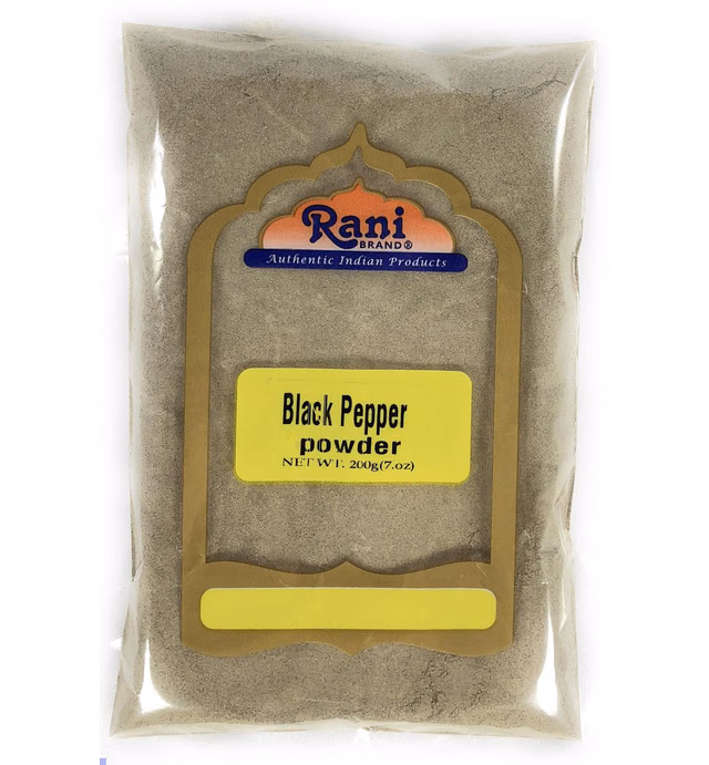 Rani Black Pepper Fine Powder 80 Mesh, Premium Indian 7oz (200g) ~ All Natural | Vegan | Gluten Friendly | NON-GMO | Indian Origin
