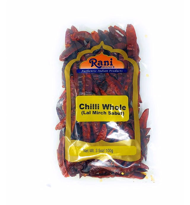 Rani Chilli Whole Stemless 3.5oz (100g) ~ All Natural | Vegan | No Colors | Gluten Friendly | NON-GMO