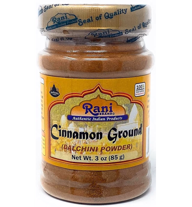 Rani Cinnamon Powder (Ground) Spice 3oz (85g) PET Jar ~ All Natural | Salt-Free | Vegan | No Colors | Gluten Friendly | NON-GMO | Indian Origin
