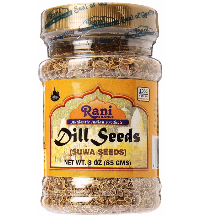 Rani Dill Seeds (Suwa / Sua) Whole, Spice 3oz (85g) PET Jar ~ All Natural | Gluten Friendly | NON-GMO | Vegan | Indian Origin, Weed