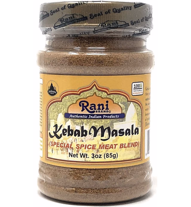 Rani Kebab Masala Indian Spice Blend for Meat Dishes 3oz (85g) PET Jar ~ All Natural, Salt-Free | Vegan | No Colors | Gluten Friendly | NON-GMO | Indian Origin