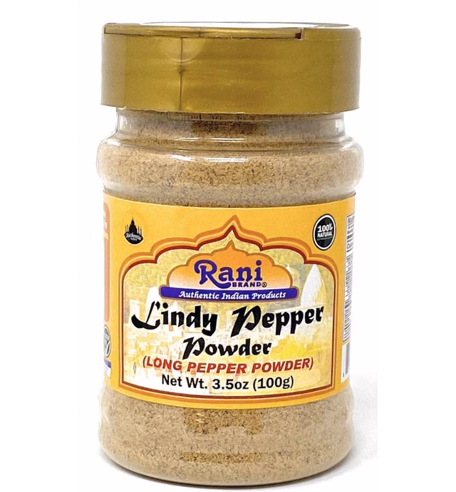 Rani Lindy Pepper Powder (Long Pepper, Piper Longum, Pipli) 3.5oz (100g) PET Jar ~ All Natural | Gluten Friendly | NON-GMO | Vegan | Indian Origin