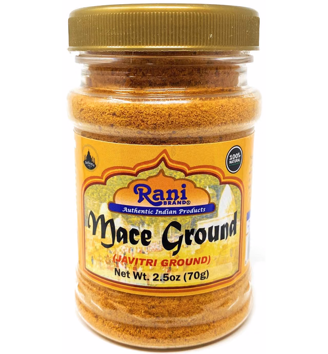 Rani Mace Ground (Javathri) Powder, Spice 2.5oz (70g) PET Jar ~ All Natural | Vegan | Gluten Friendly | NON-GMO | Indian Origin